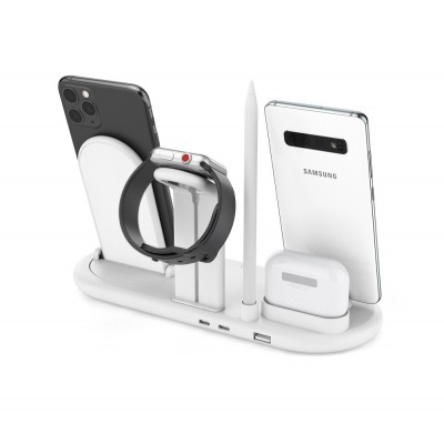 7in1 Wireless Charger Qi Wireless Charge Station Foldable Wireless Charging Stand for iPhone and Android Phone Charging