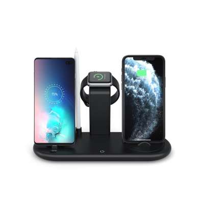 7 in 1QI Wireless Charger Mobile Phone Charging Stand With Lamp