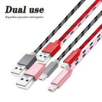 Popular Micro USB Cable Mobile Phone Type-C IOS and 5V 2A Fast Charging USB Nylon Data Cable USB Micro Transferring Charger