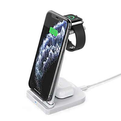 Updated Version 3 in 1 Wireless Charger For Iphone Charging Dock Station for Apple Watch For AirPods Charger Stand