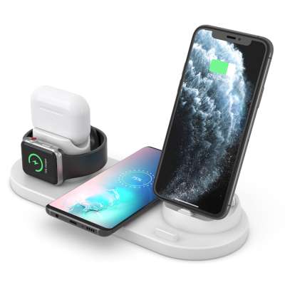 4 in 1 Wireless Charging Station for Apple Fast Charging Dock Compatible for Apple Watch for Airpods Pro for iPhone