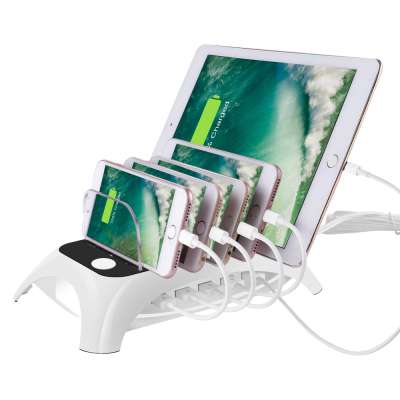 Show wish Fastest Charging Station with Quick Charge QC 3.0 5-Port Multi 5 USB Charger Station Charger Stand Organizer