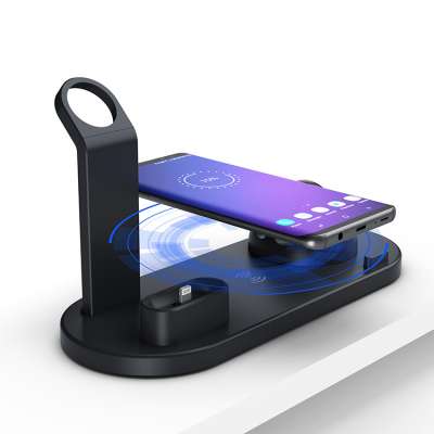 4 in 1 Portable Mobile Wireless Charger Station Fast Charger Stand For iWatch/iPhone